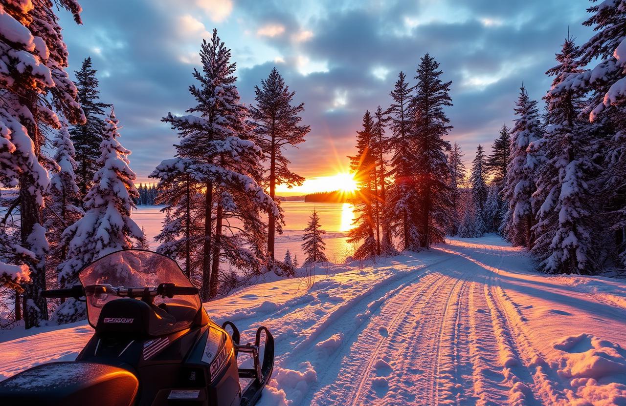 Maine snowmobile trail